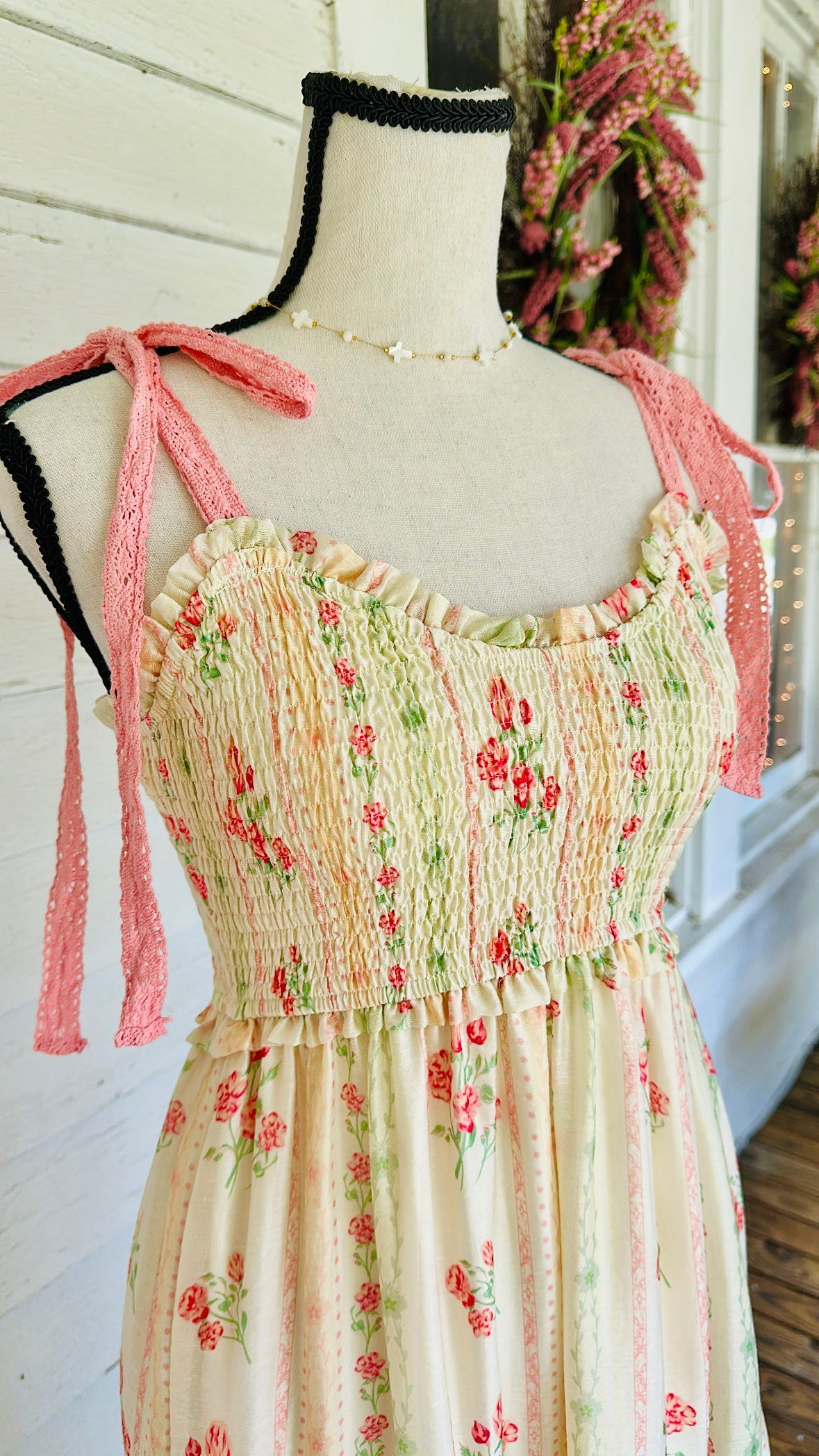 Roses & Ribbons Midi Dress
