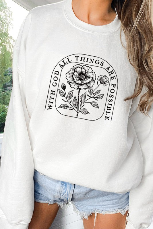 With God All Things Are Possible-Sweatshirt