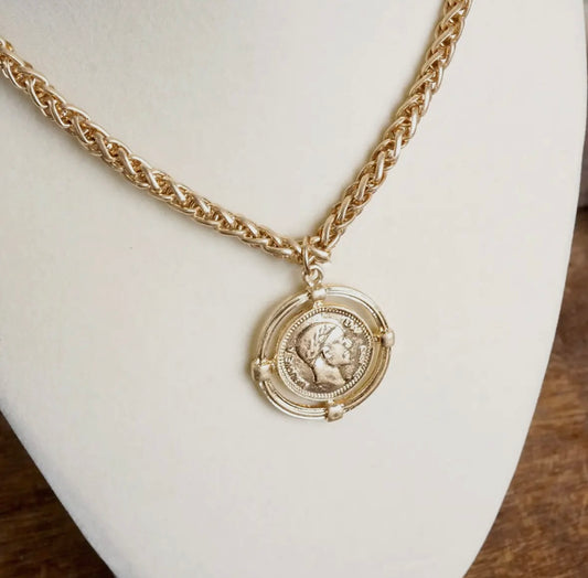 Framed Coin Necklace
