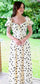 Polka Dot Puff Sleeve Midi Dress