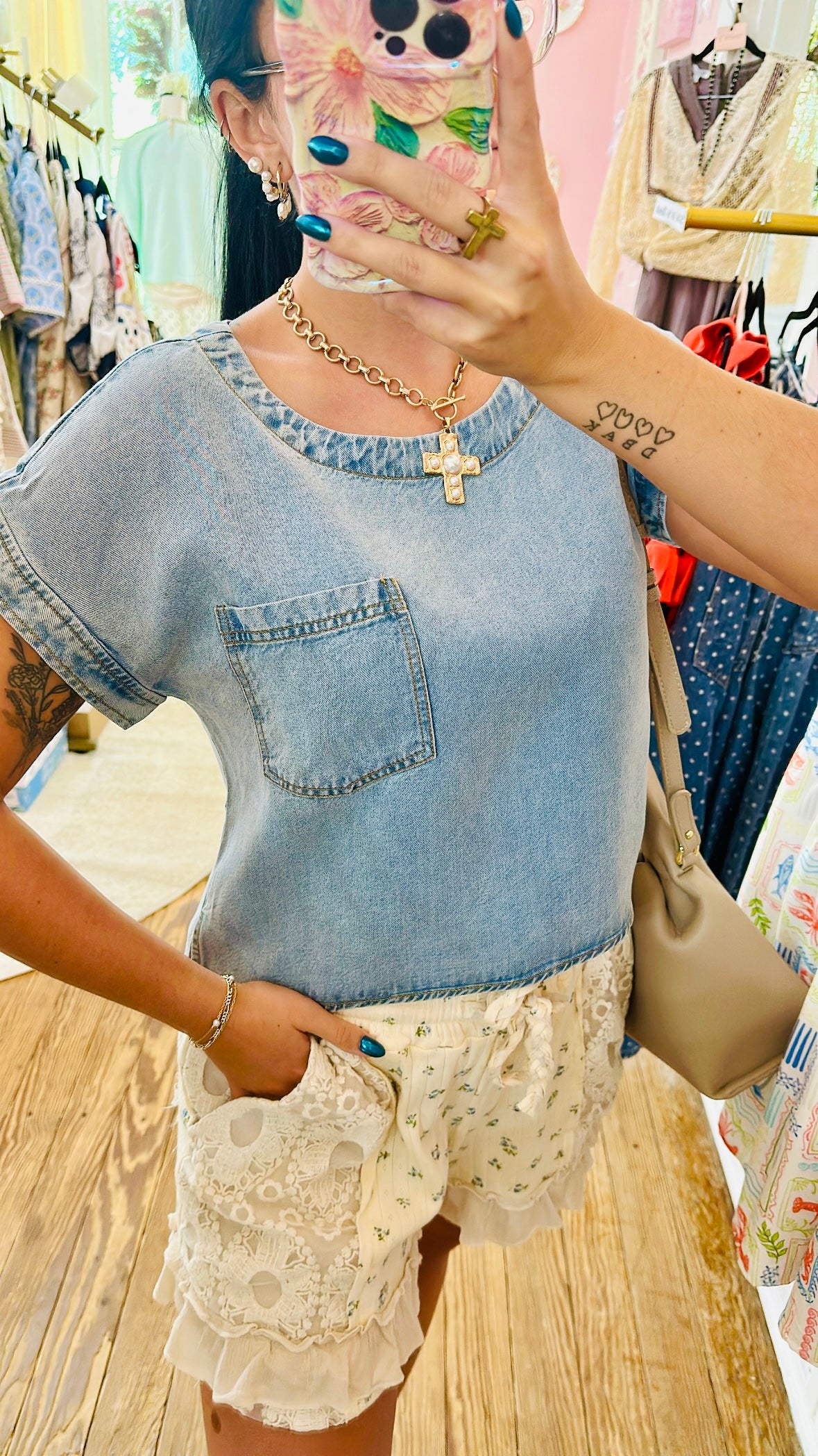 The Remi Denim Top