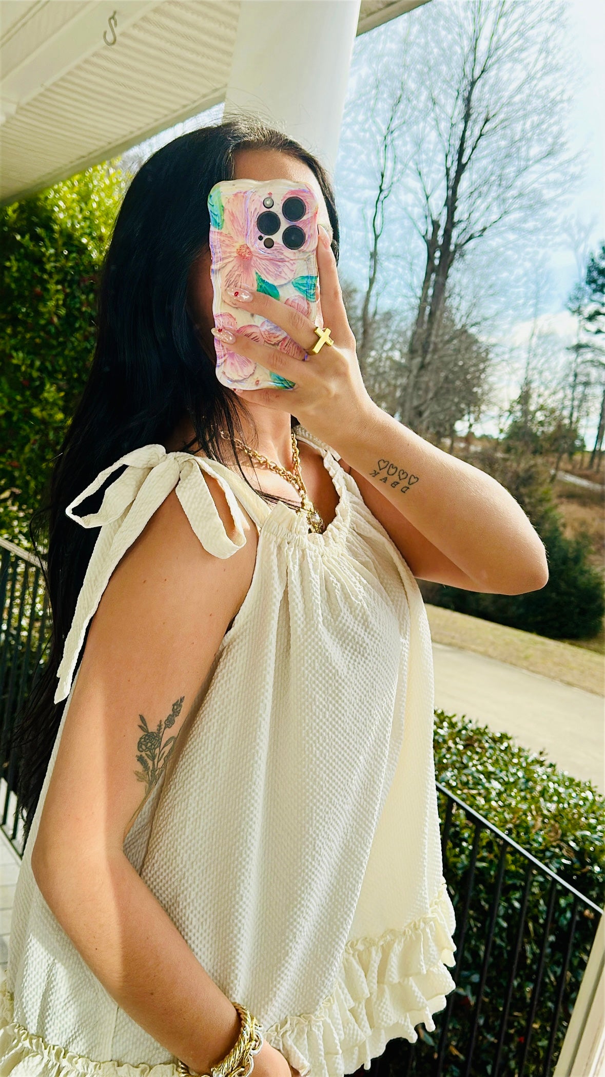 Soft Meadow Ruffle Top