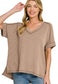 Raised Rib Short Sleeve