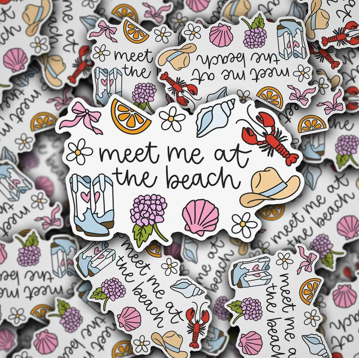 Meet Me At The Beach Sticker