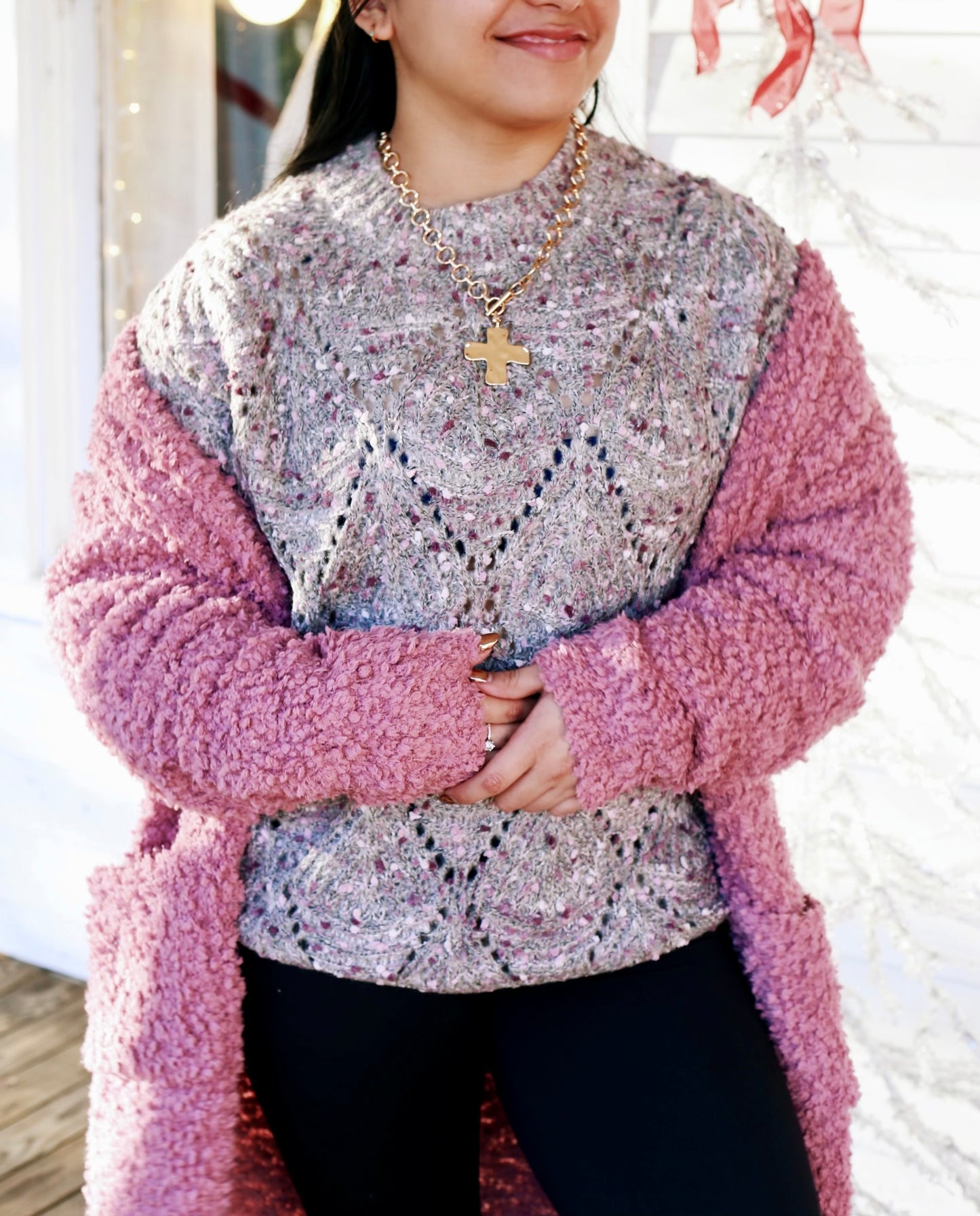 Popcorn Pink Cardigan