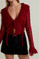 Ruby Red Ruffle Top