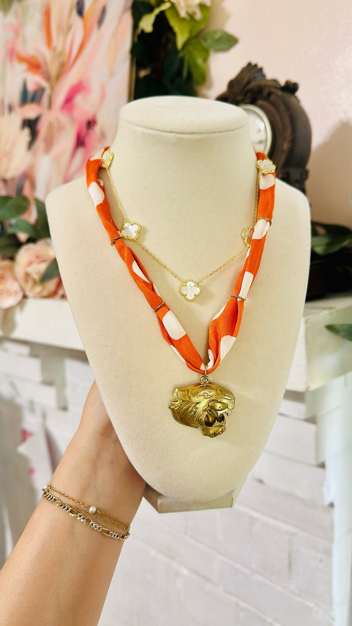 Clover Station Chain Necklace