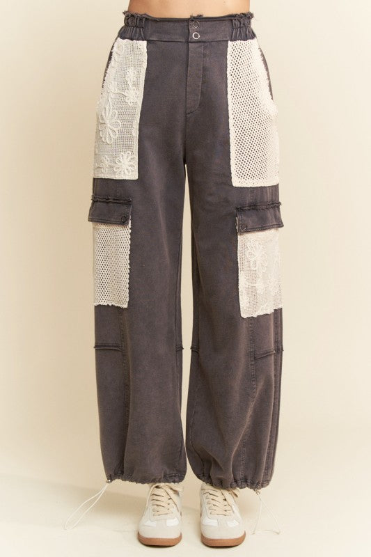 Lace Patchwork Pants