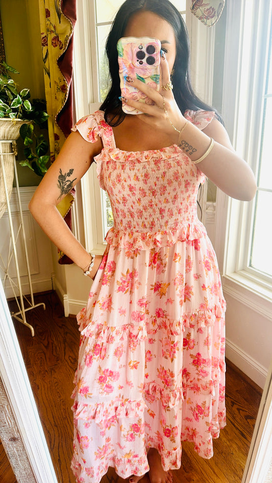 Springtime Sweetheart Midi Dress