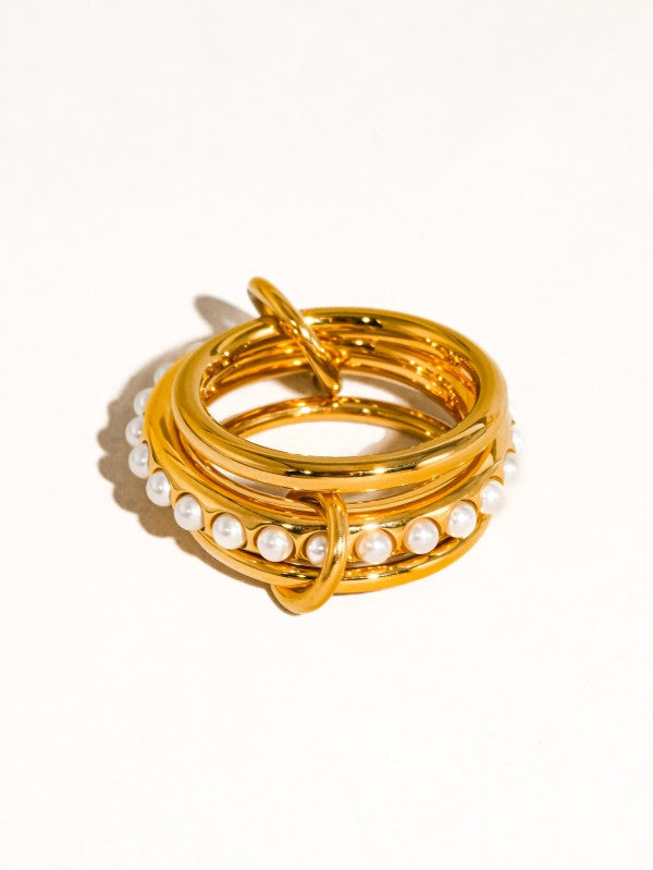 Multi Stack Pearl Ring