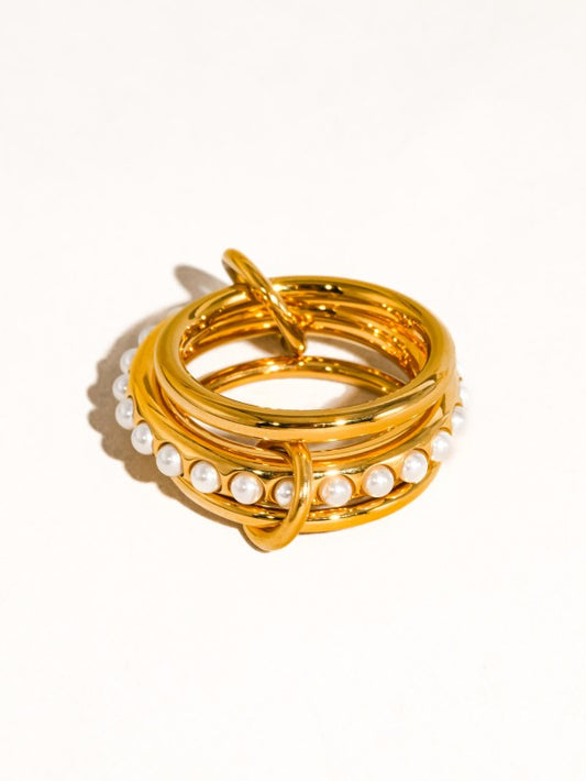 Multi Stack Pearl Ring