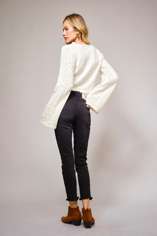 Ivory Cropped Cardigan
