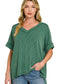 Raised Rib Short Sleeve