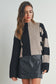 Color Block Mock Sweater