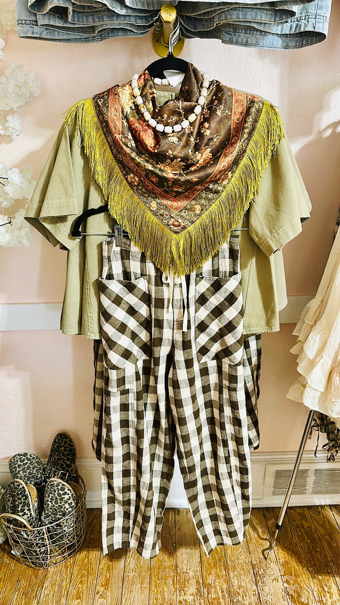 Satin Tassel Fringe Scarf