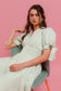 Sage & Cream Zip-Up Dress