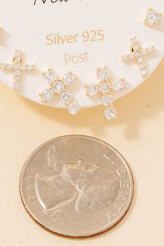 Cross Stud Earrings