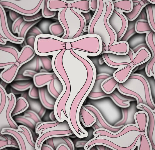 Pink Bow Sticker