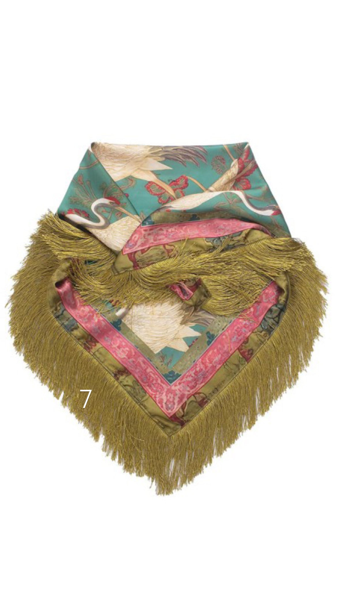 Satin Tassel Fringe Scarf
