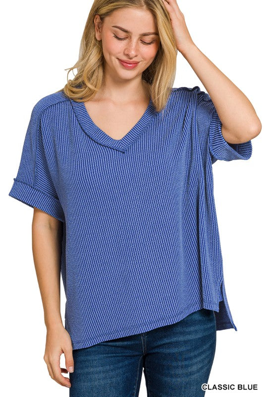Raised Rib Short Sleeve