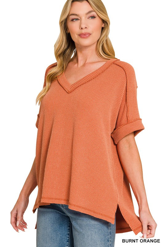 Raised Rib Short Sleeve