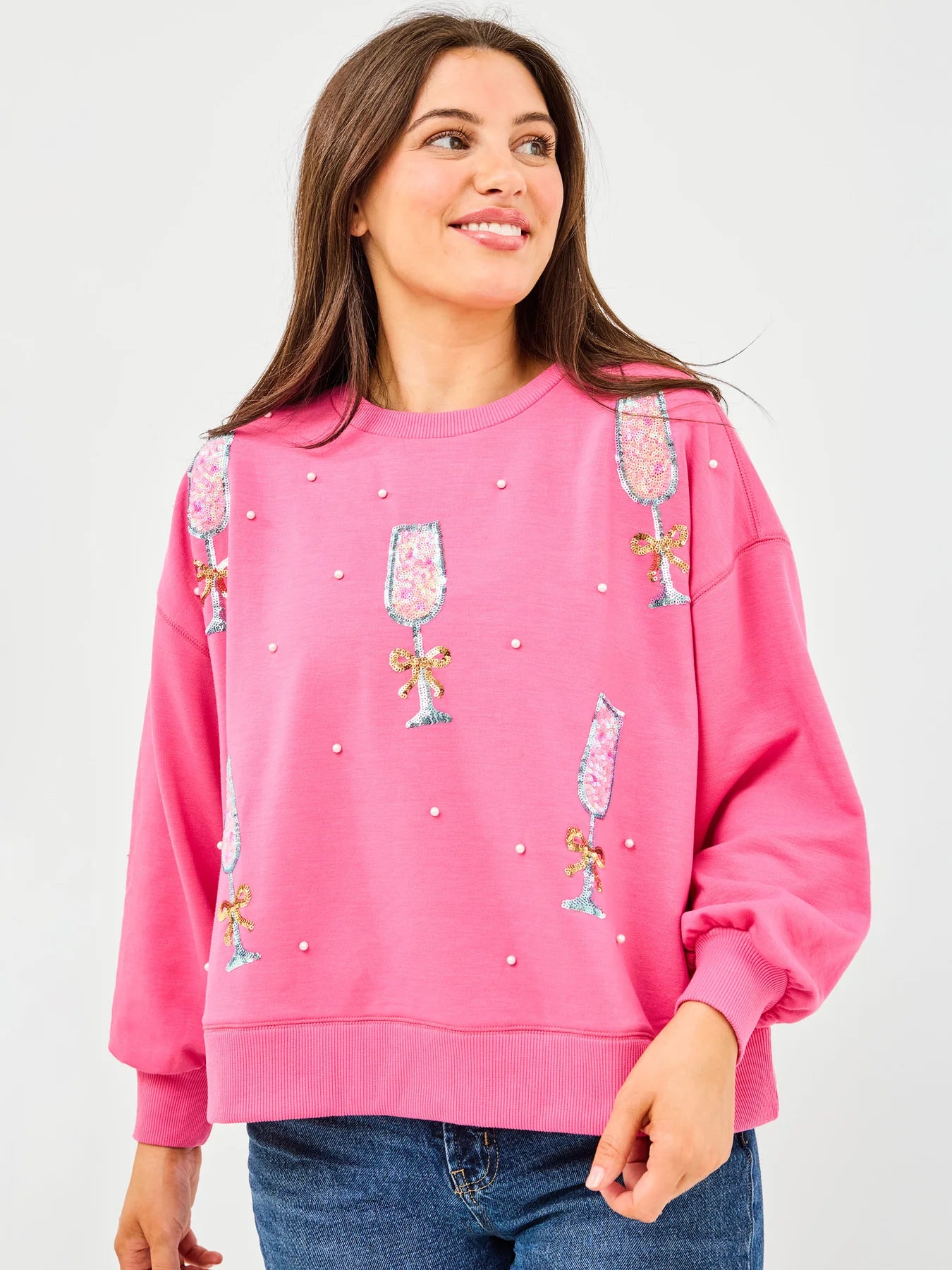 Hot Pink Cheers Sweater