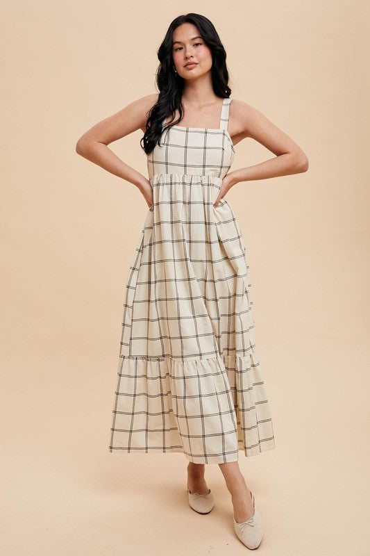 Grid Maxi Dress