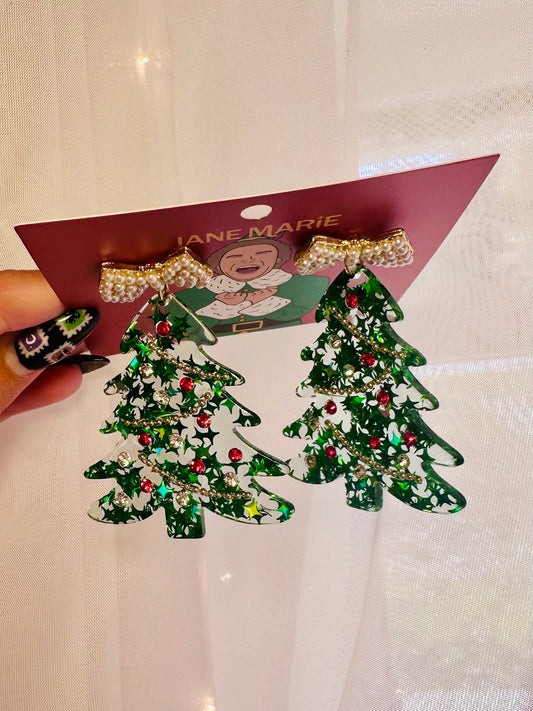 Jane Marie Christmas Tree Earrings