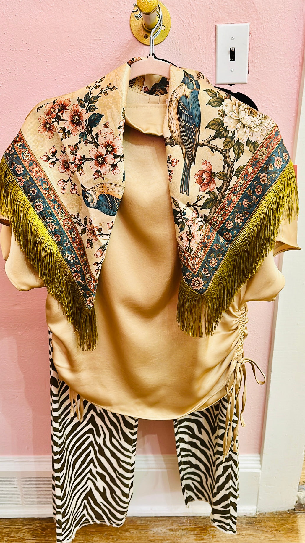 Satin Tassel Fringe Scarf