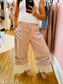 Cinched Ruffle Bloomer Pants