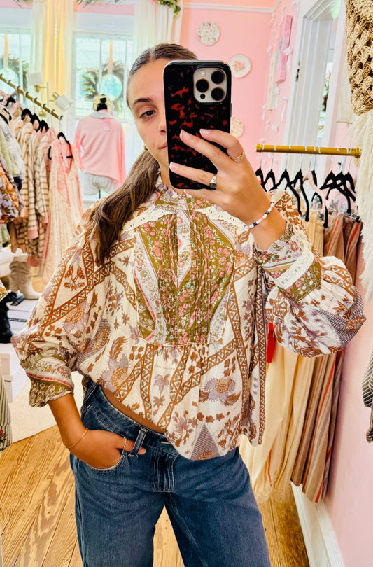 Wanderlust Patchwork Blouse