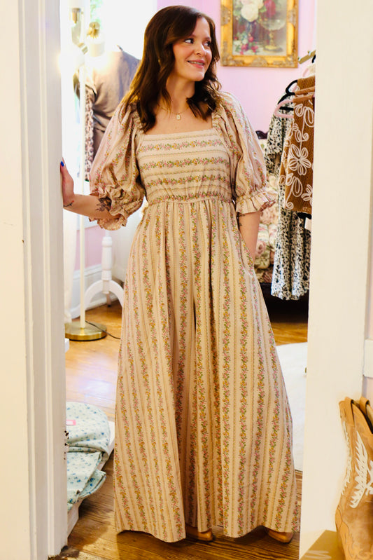 Vintage Floral Jumpsuit