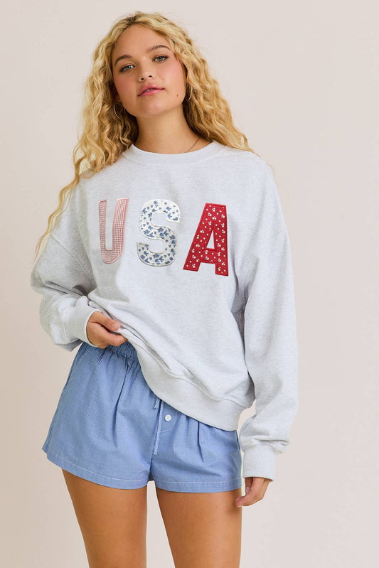 USA Patchwork Sweatshirt