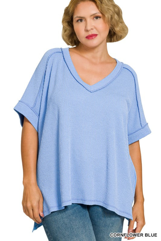 Raised Rib Short Sleeve