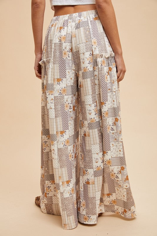 Patchwork Knit Pants