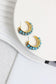 Beaded Turquoise Hoop