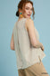 Linen Frayed Top