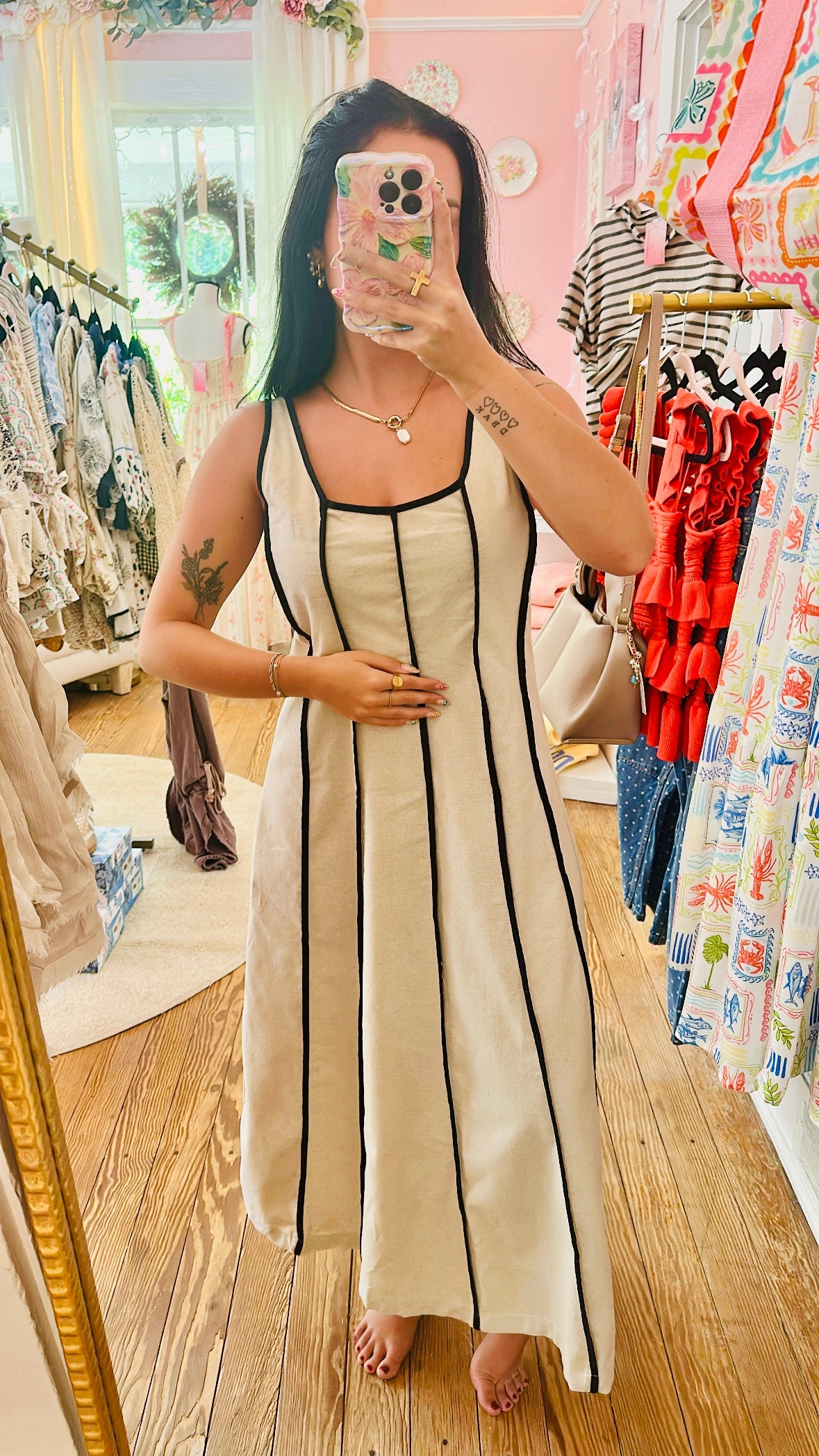 Simply Southern Stripe Linen Dress
