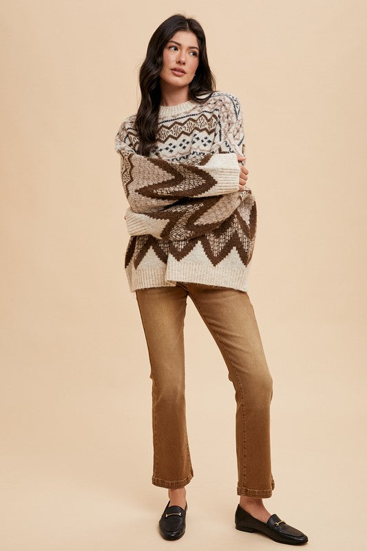 Fairisle Loose Fit Sweater