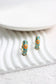 Floral Enamel Huggie Hoop Earrings