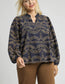 PLUS-Eyelet Long Sleeve Top