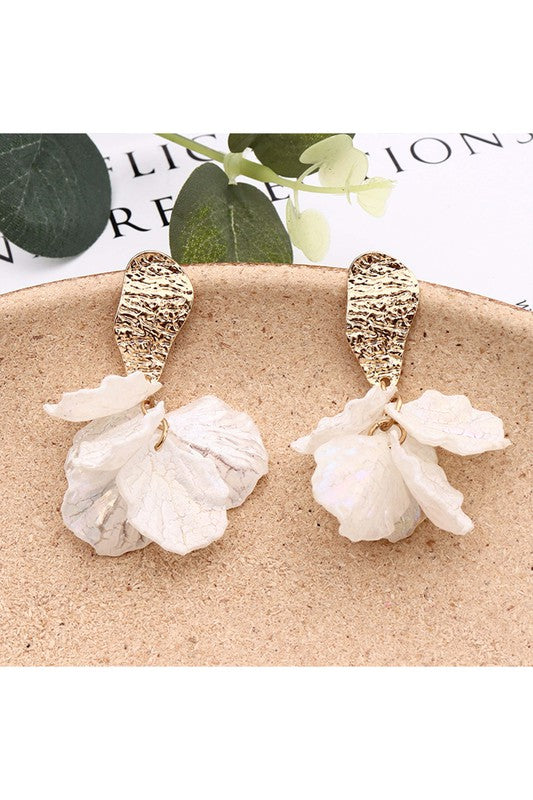 Crack Temperament Flower Earrings