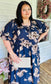 PLUS- Midnight Garden Maxi Dress