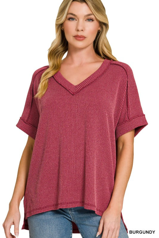 Raised Rib Short Sleeve