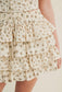 Cascading Floral Ruffle Tiered Skort