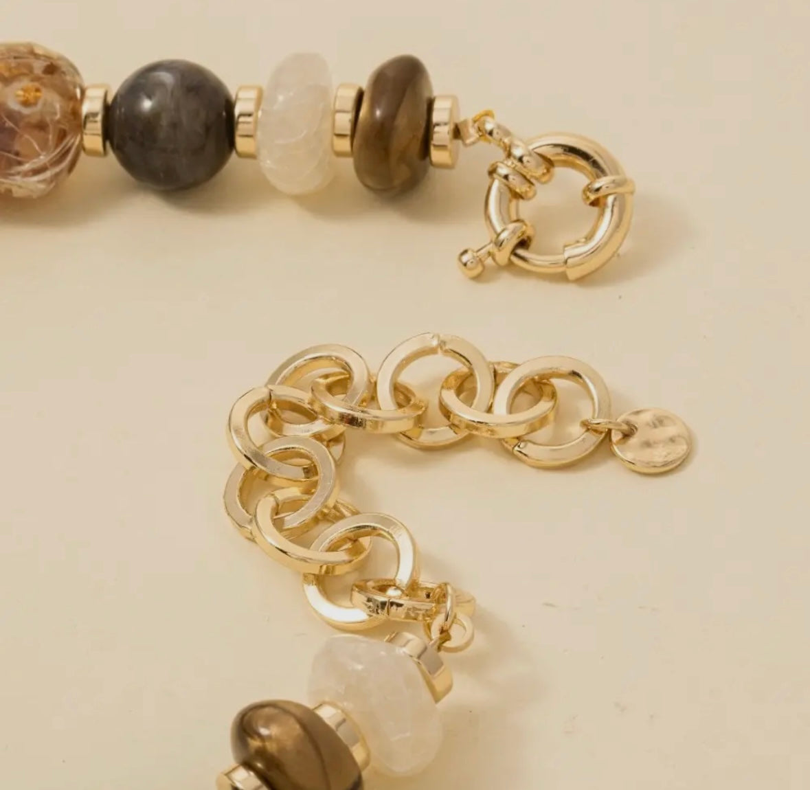 Mixed Marble Chunky Necklace