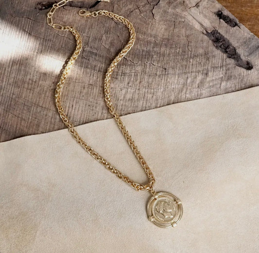 Framed Coin Necklace