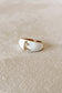 White Initial Ring