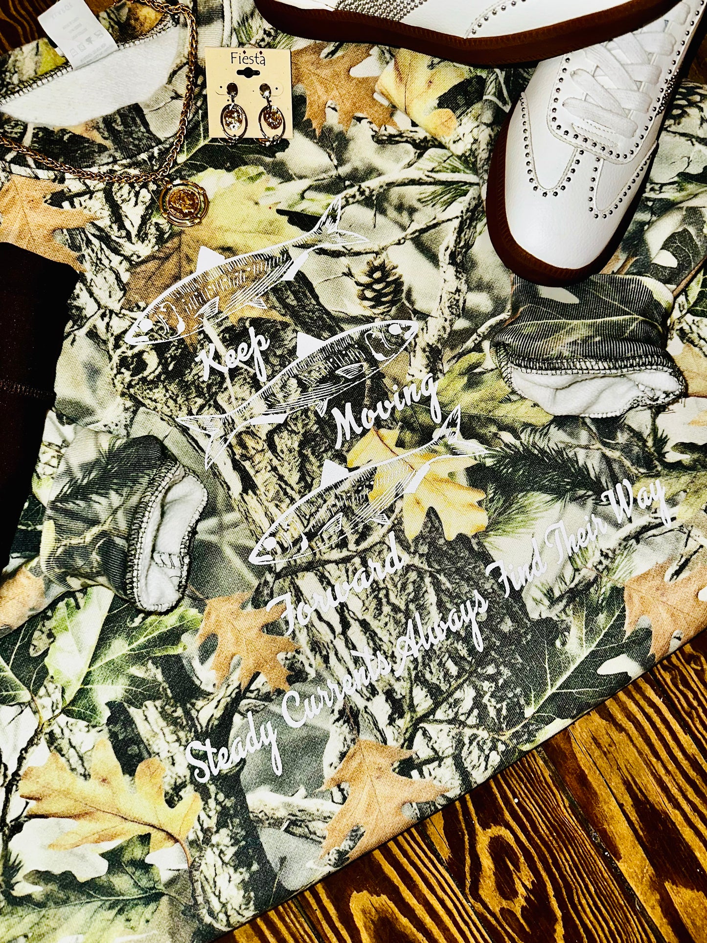 “Keep Moving Forward” Camo Sweatshirt