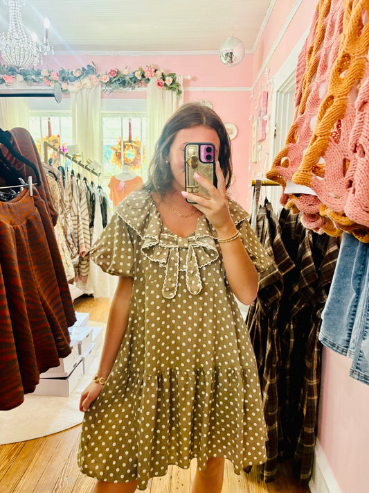 Brown Sugar Dot Mini Dress